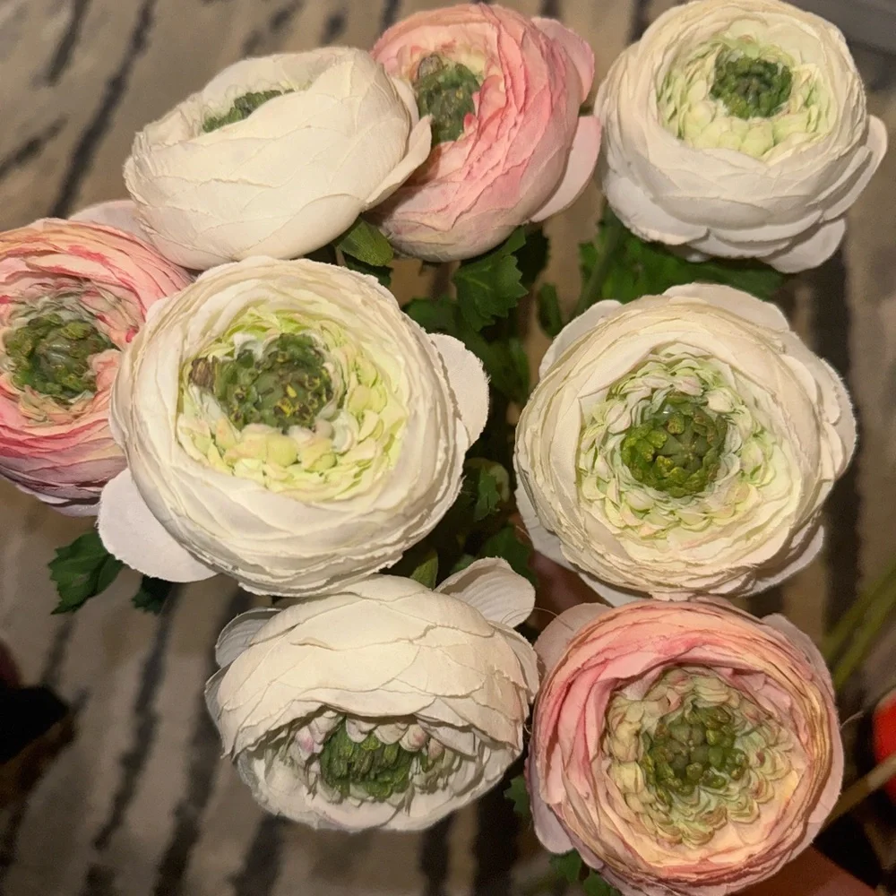 Z Gallerie Exquisite Ranunculus Stems The Epitome of Romantic Elegance set of 9